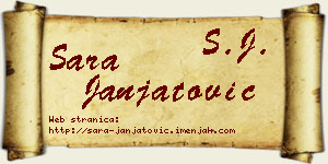 Sara Janjatović vizit kartica